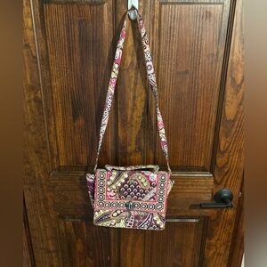 Vera Bradley Julia convertible crossbody Very Berry Paisley pattern, used